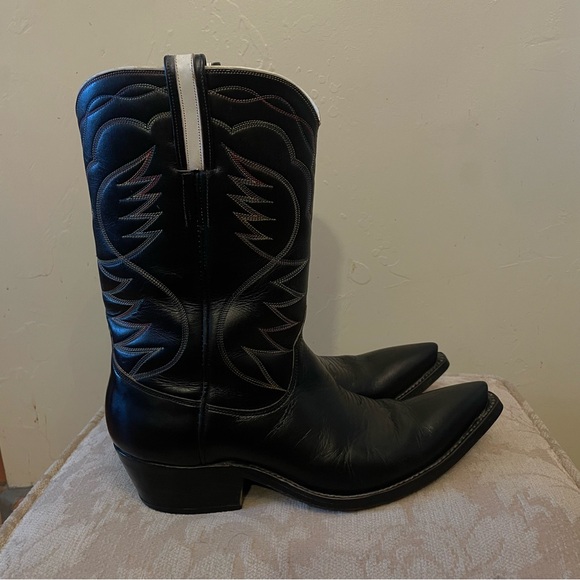 Mexican boots “El Vaquero “ size 7.5 men’s color black original letter Unisex!! - Picture 3 of 11